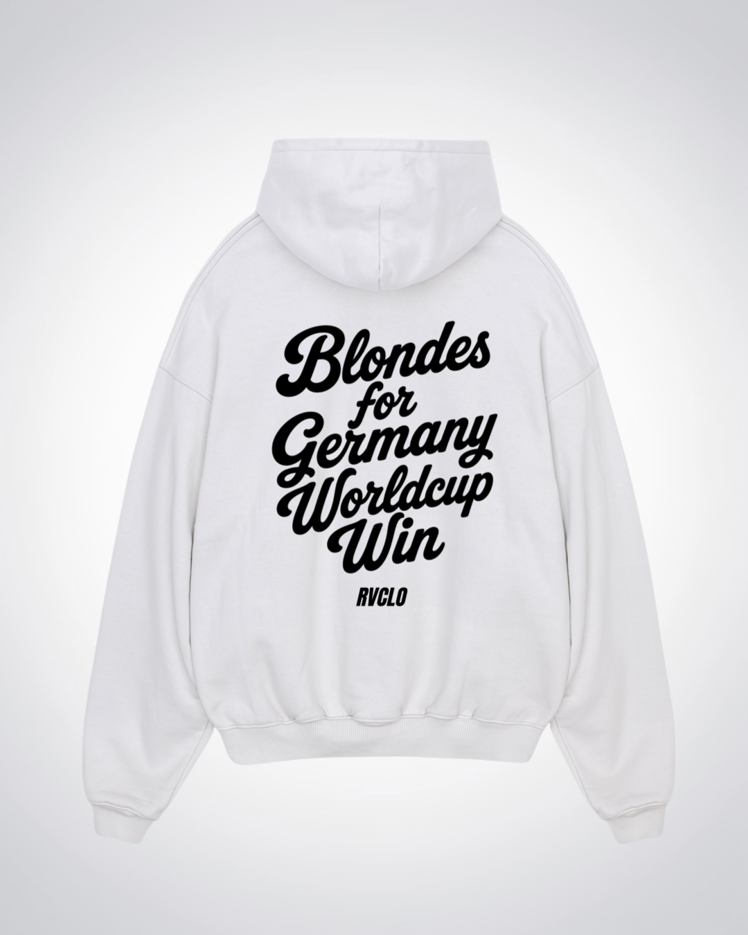 Blondes for Germany WM Win Oversized Hoodie - White Back (Designed)