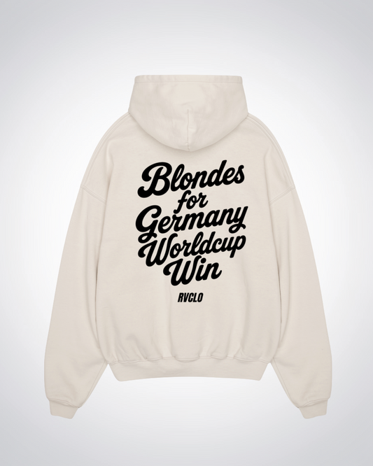 Blondes for Germany WM Win Oversized Hoodie - Beige Back (Designed)