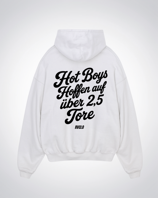 Hot Boys hoffen auf über 2,5 Tore Oversized Hoodie - White Back (Designed)