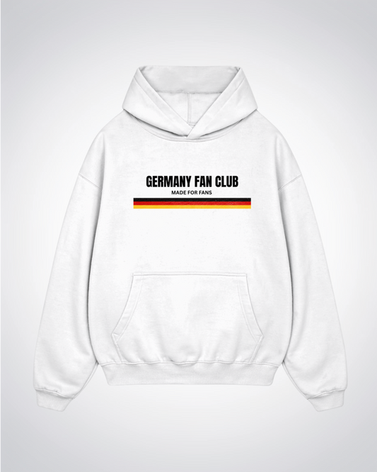 Germany Fan Club Oversized Hoodie - White Front (Designed)