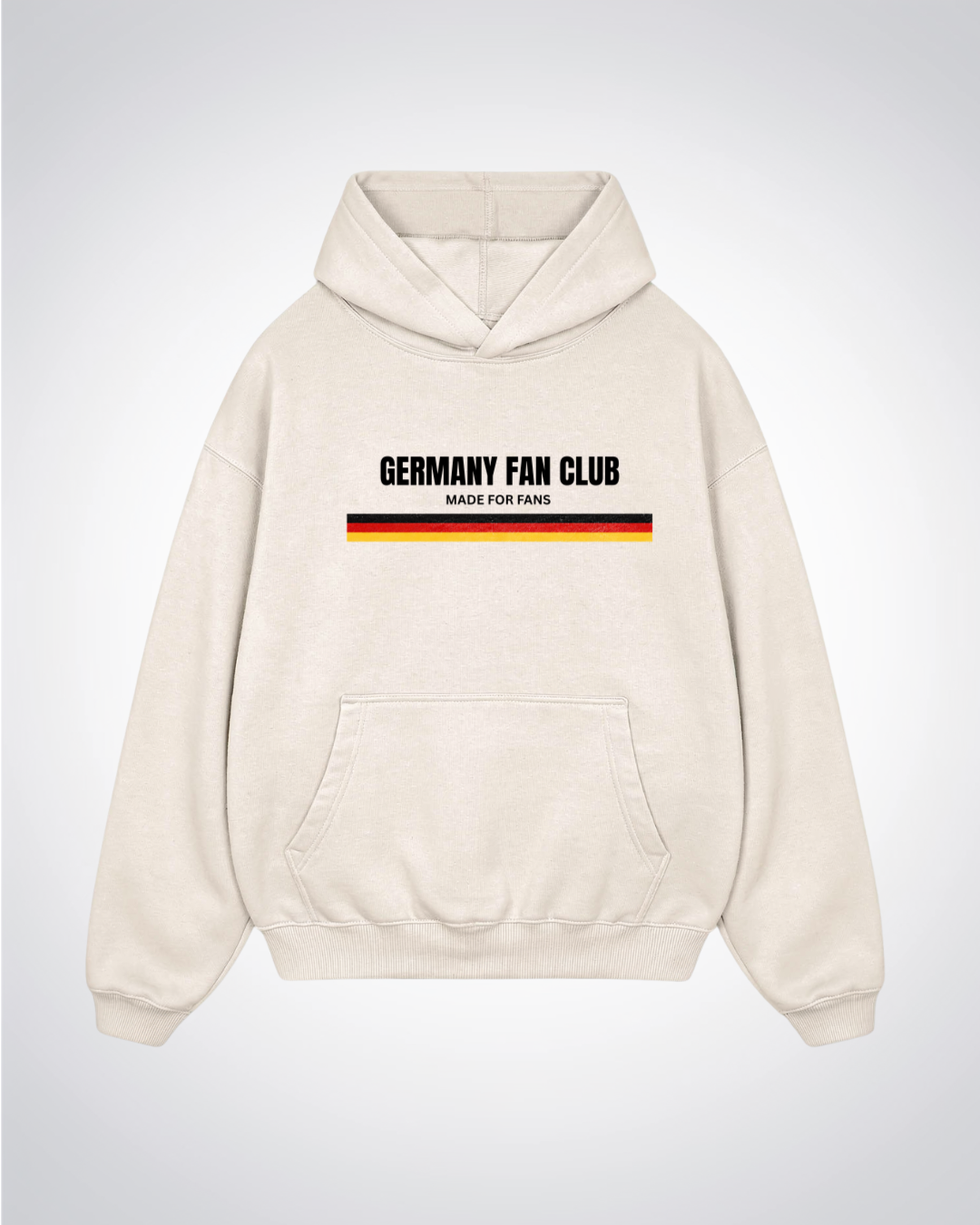 Germany Fan Club Oversized Hoodie - Beige Front (Designed)