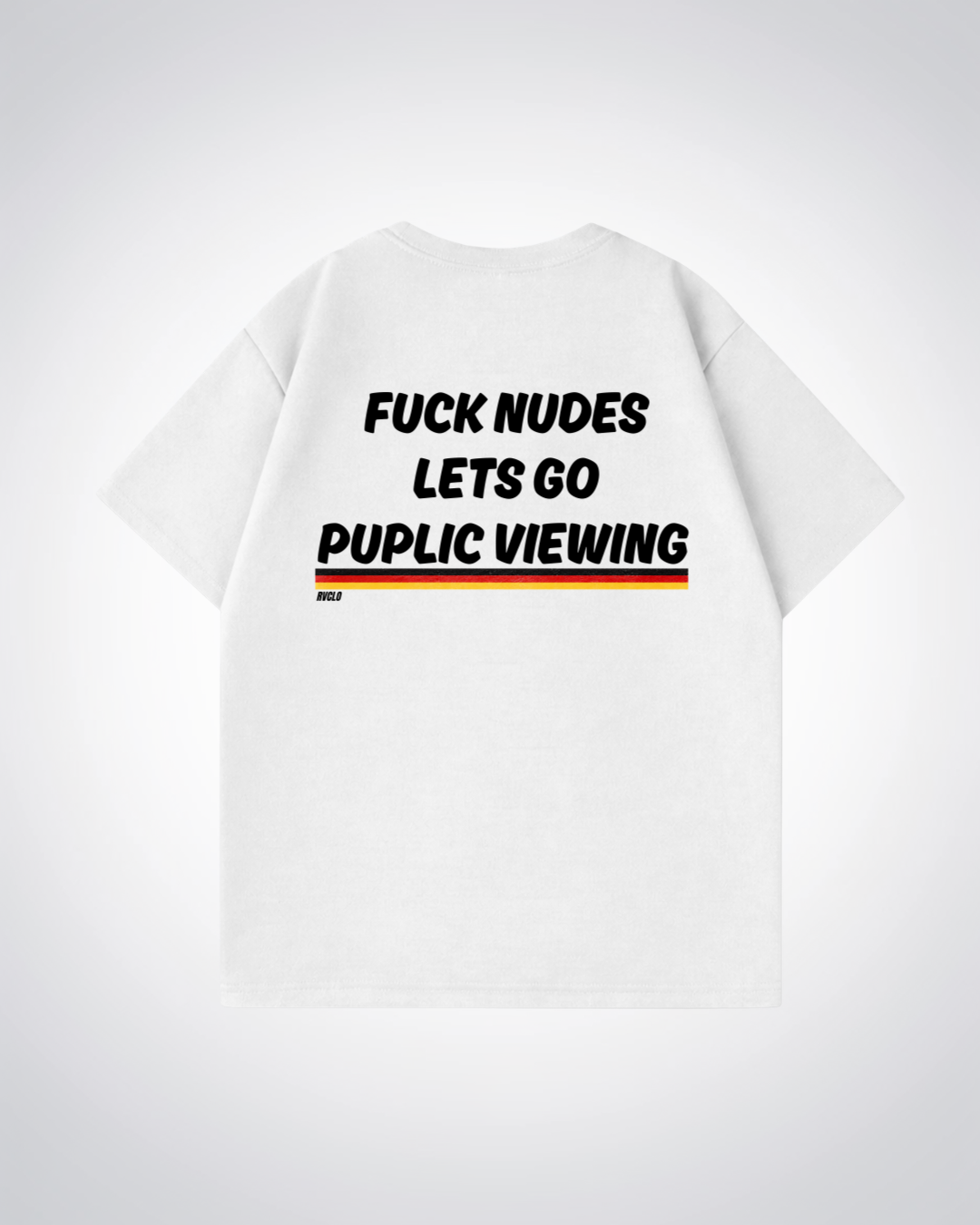 Lets go Puplic Viewing Oversized Shirt - White Back (Designed)