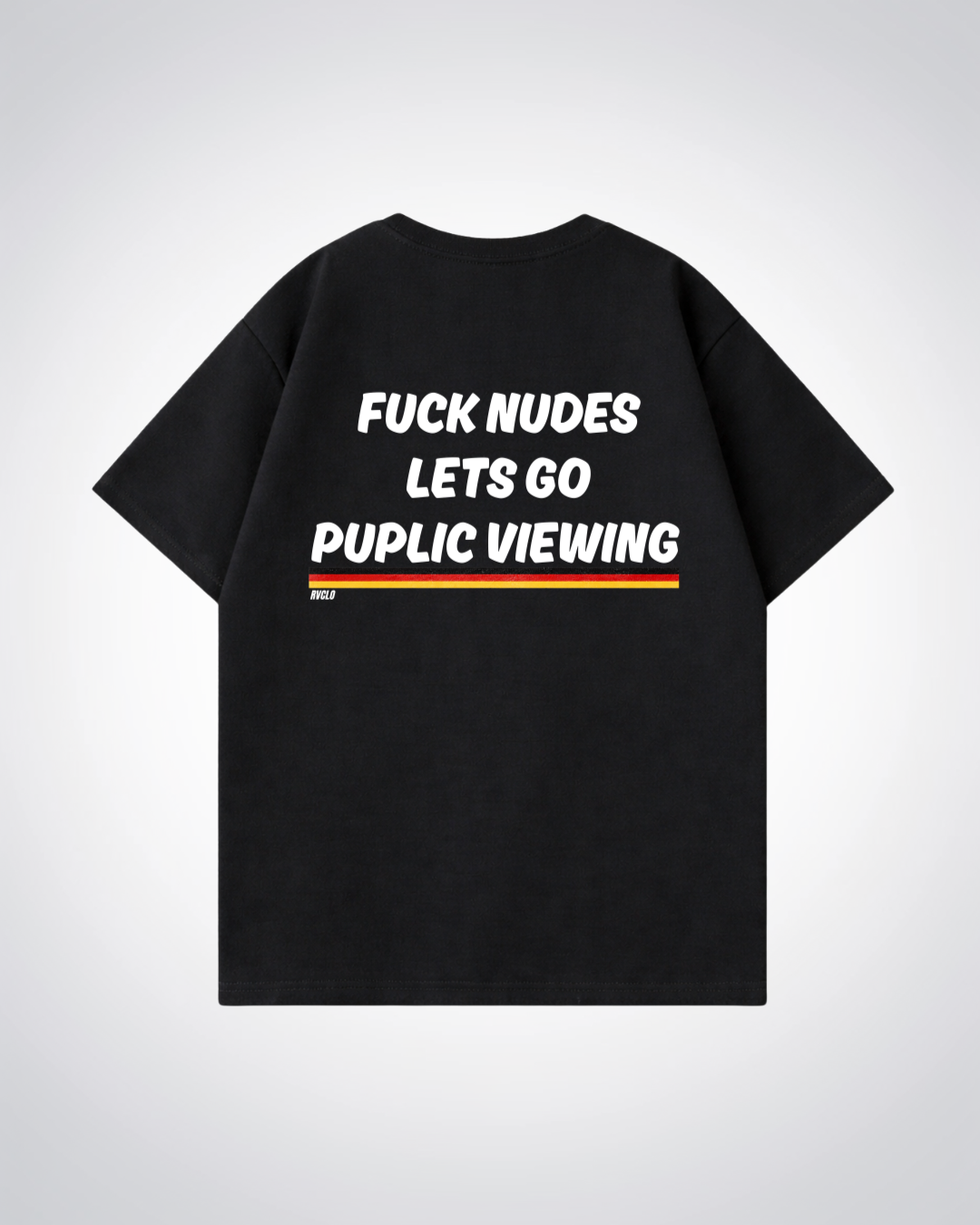 Lets go Puplic Viewing Oversized Shirt - Black Back (Designed)