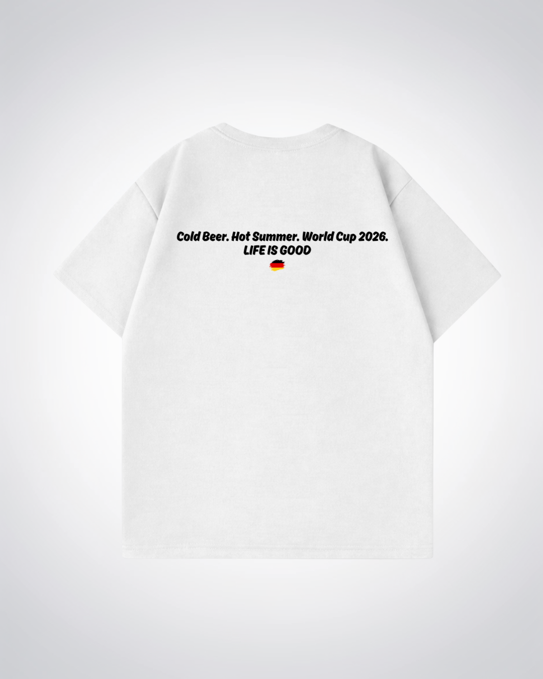 Life is good Oversized Shirt - White Back (Designed)