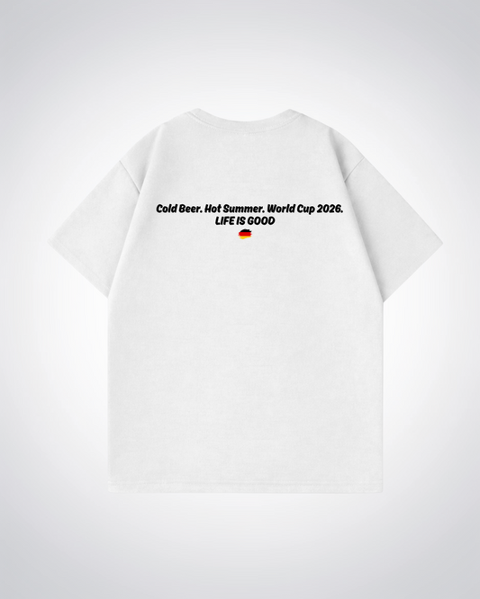Life is good Oversized Shirt - White Back (Designed)