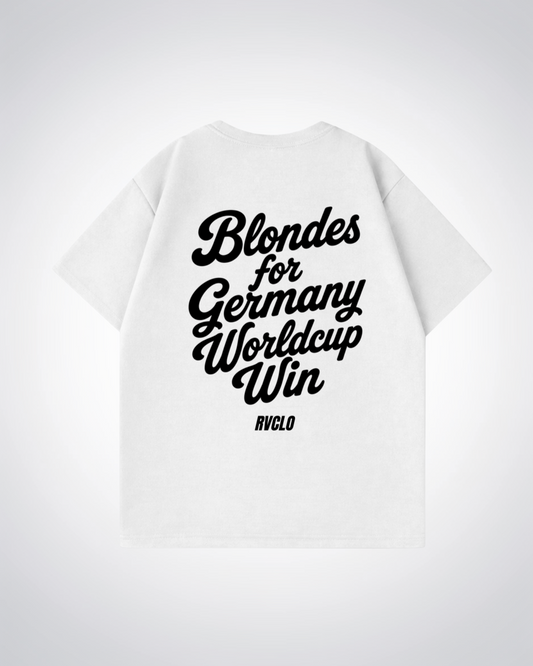 Blondes for Germany WM win Oversized Shirt - White Back (Designed)