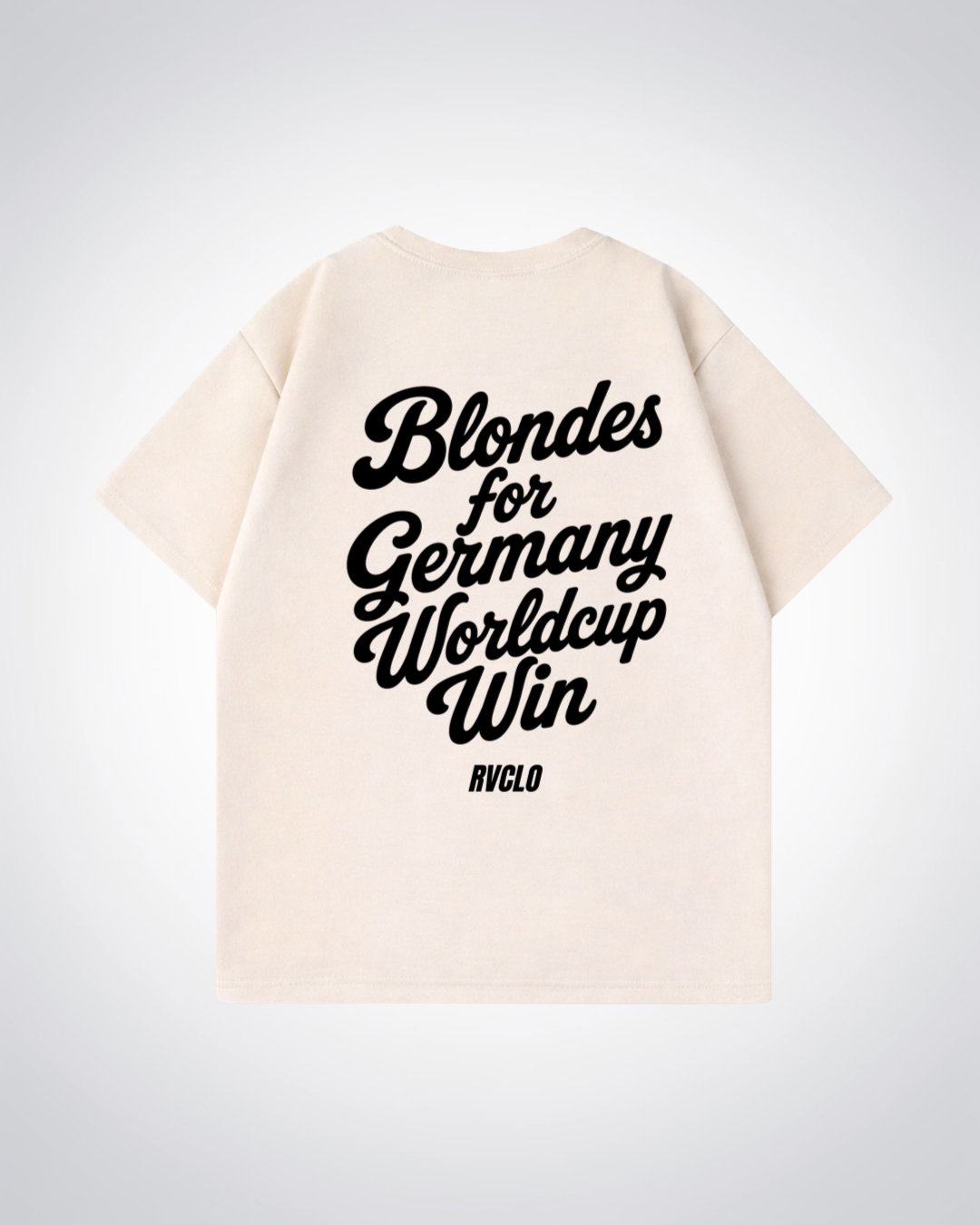 Blondes for Germany WM win Oversized Shirt - Beige Back (Designed)