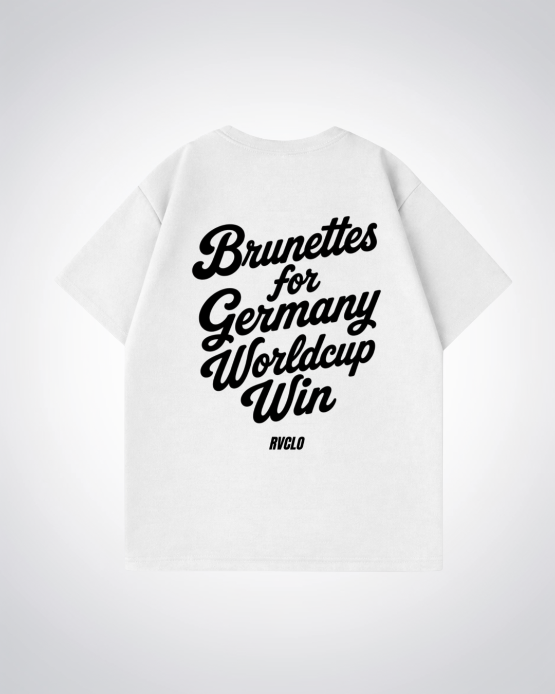 Brunettes for Germany WM win Oversized Shirt - White Back (Designed)