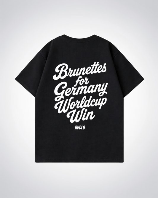 Brunettes for Germany WM win Oversized Shirt - Black Back (Designed)