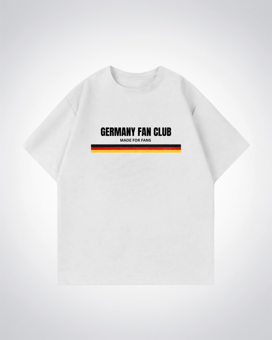 Germany Fan Club Oversized Shirt - White Front (Designed)