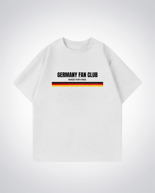 Germany Fan Club Oversized Shirt - White Front (Designed)
