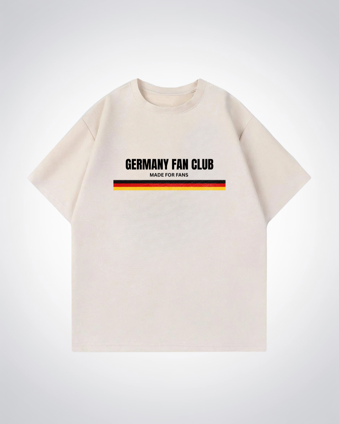 Germany Fan Club Oversized Shirt - Beige Front (Designed)