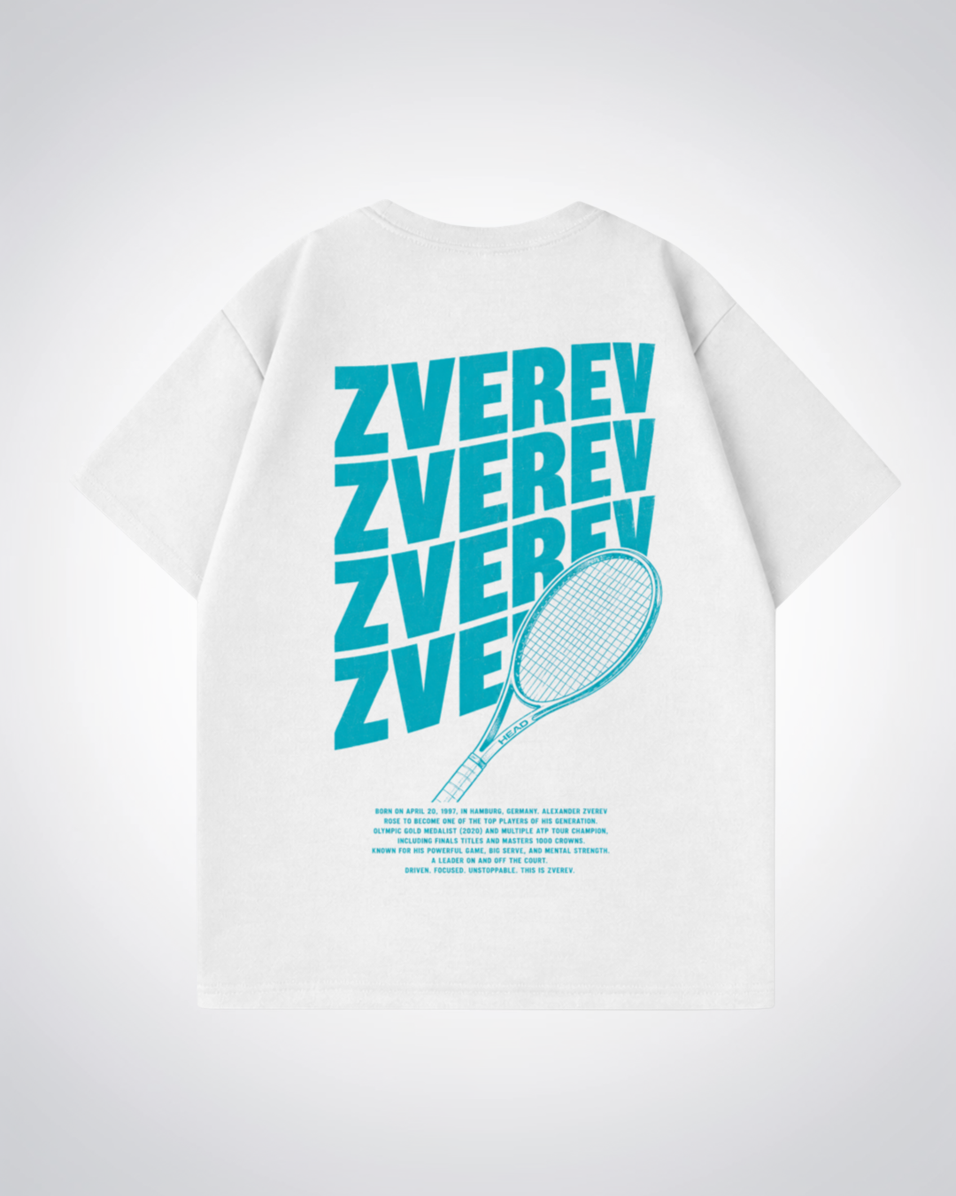 Zverev Waved Oversized Shirt - White Back (Designed)