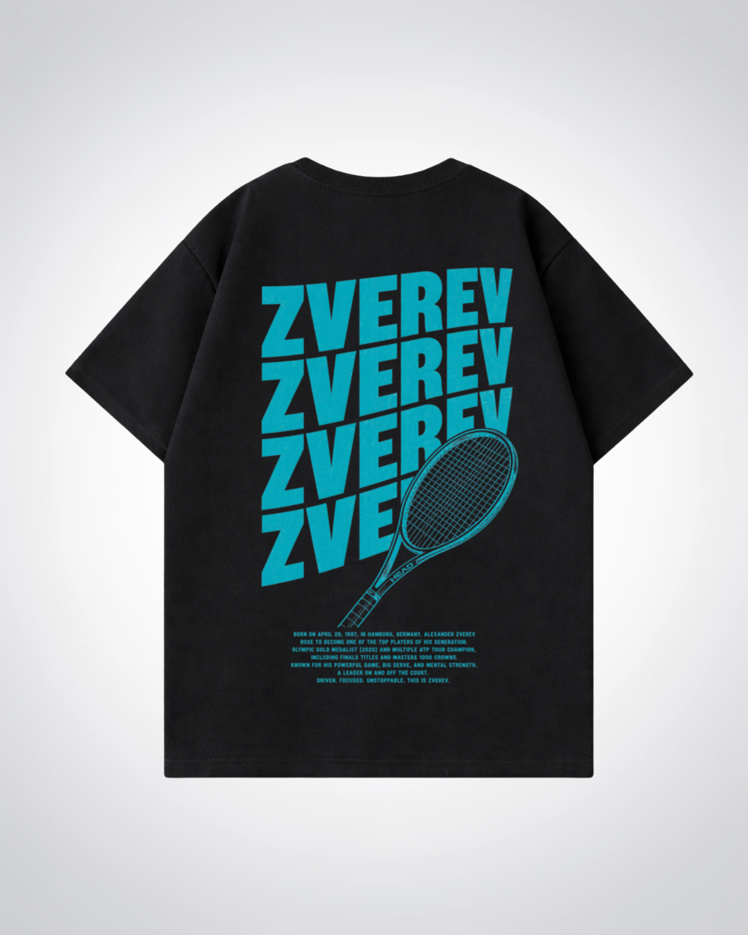 Zverev Waved Oversized Shirt - Black Back (Designed)