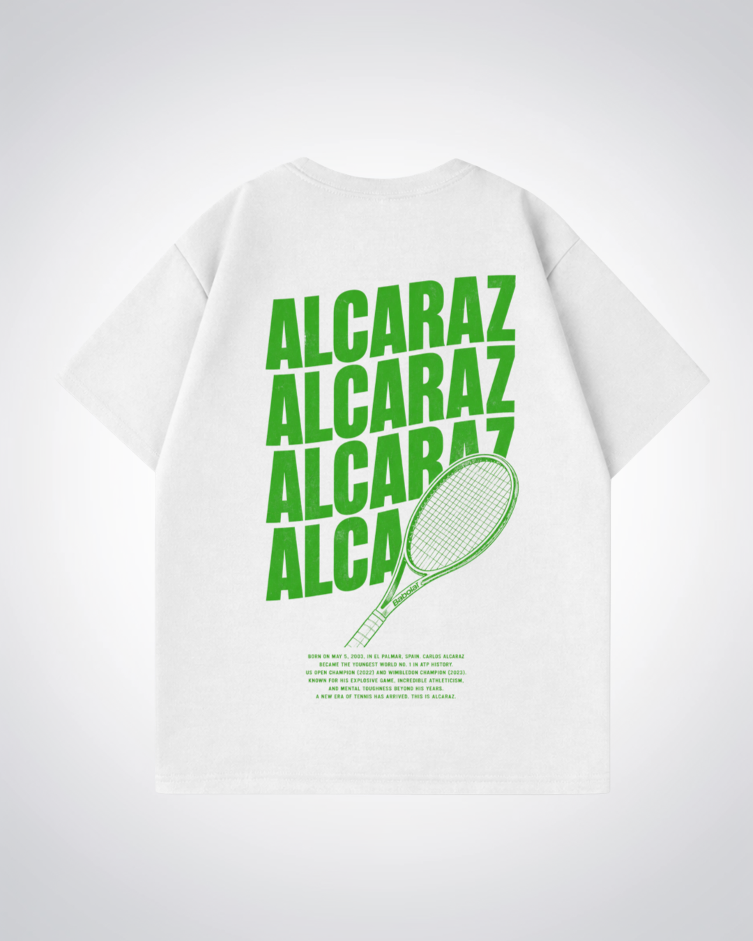Alcaraz Waved Oversized Shirt - White Back (Designed)