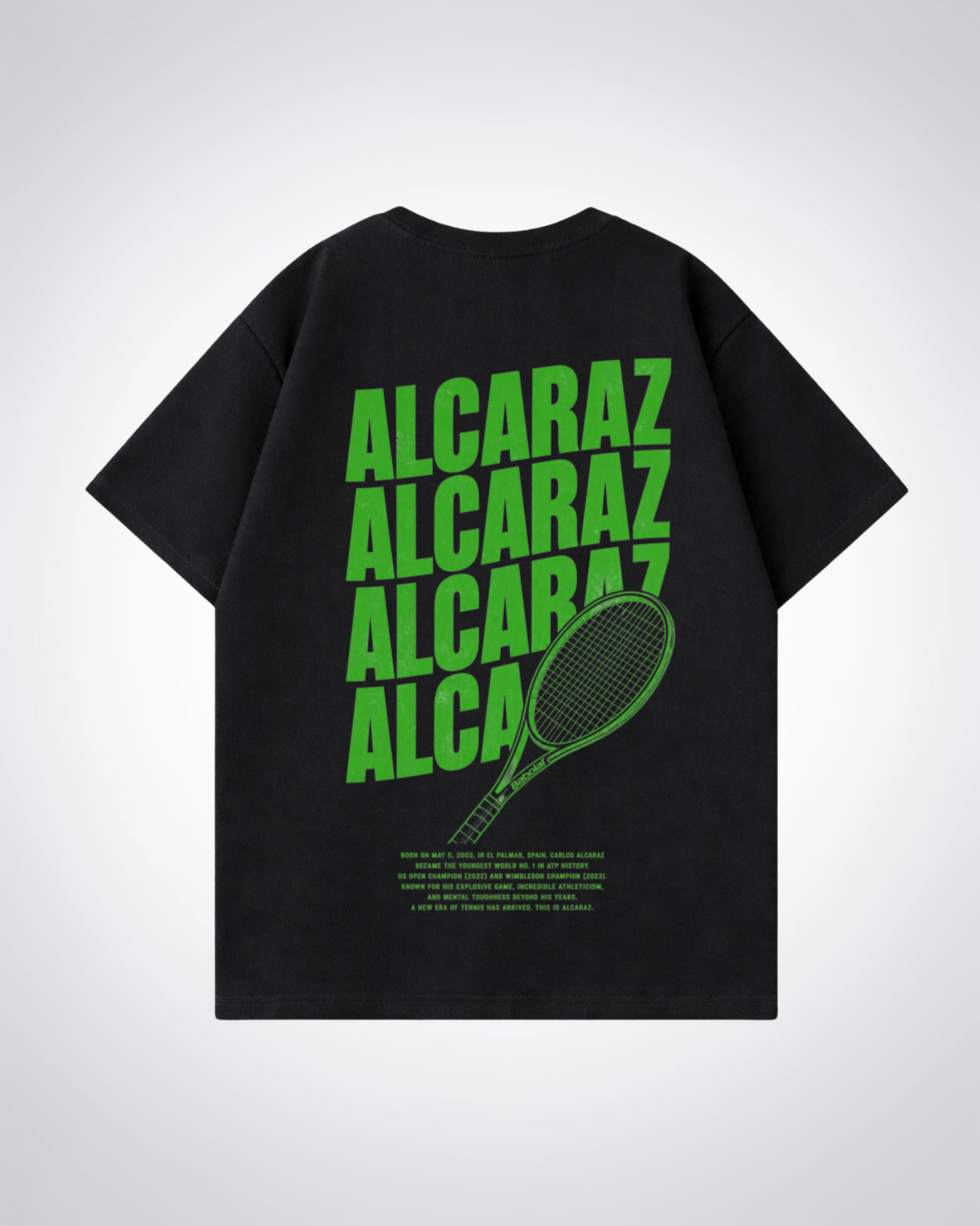 Alcaraz Waved Oversized Shirt - Black Back (Designed)