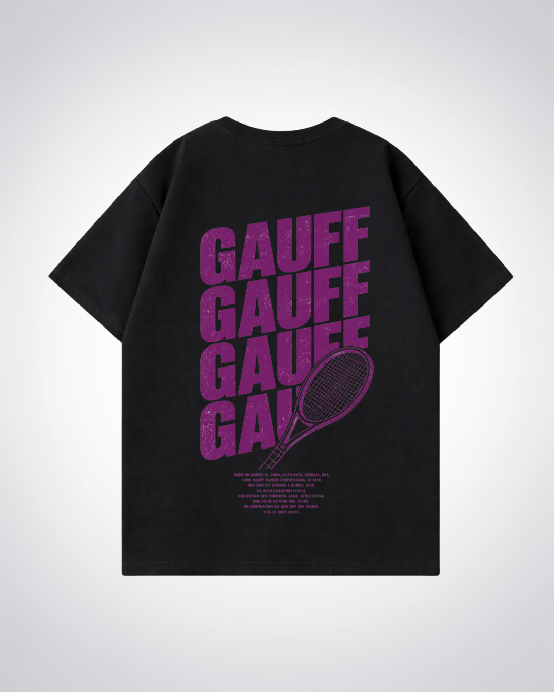 Gauff Waved Oversized Shirt  - Black Back (Designed)