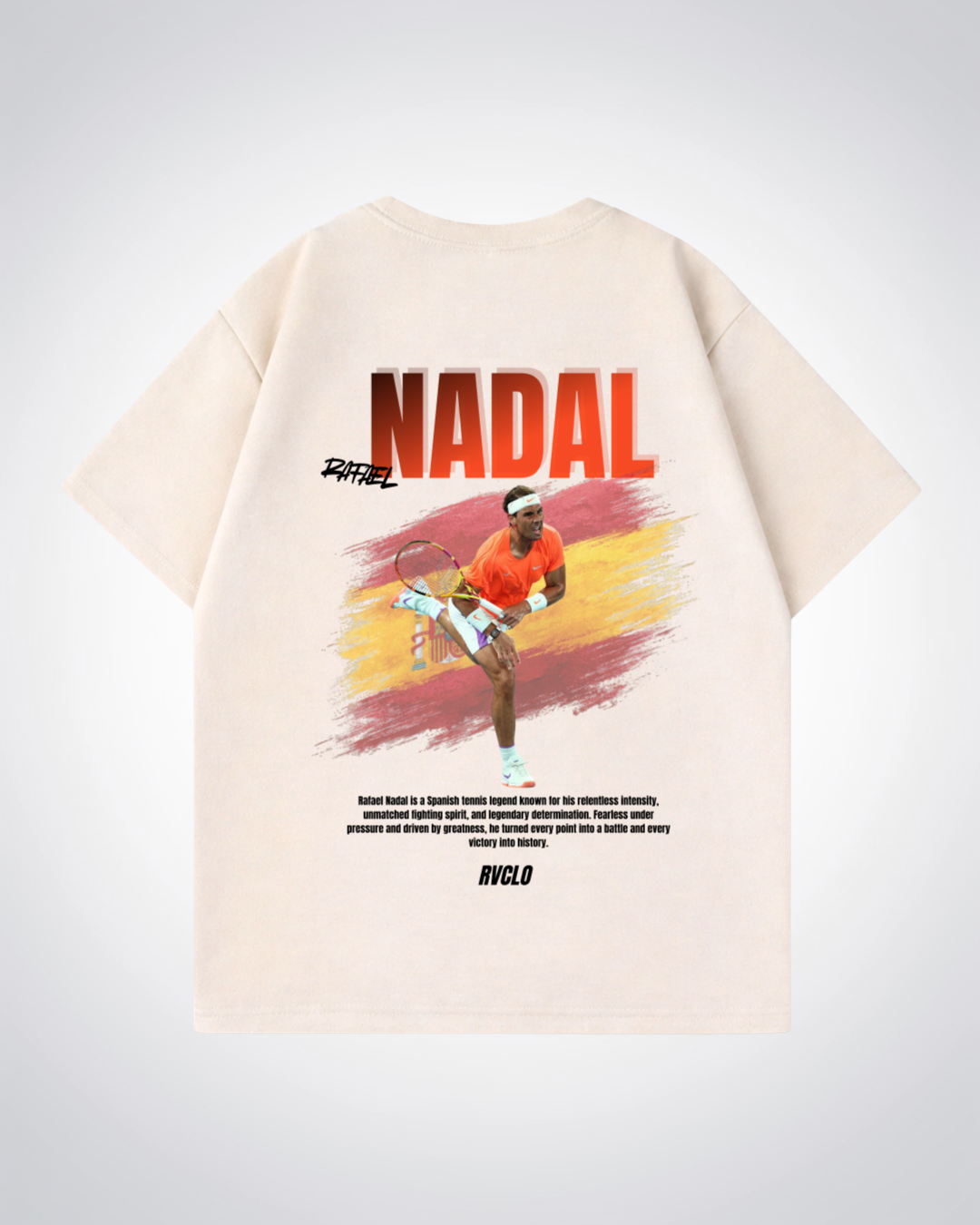 Nadal Oversized Shirt  - Beige Back (Designed)