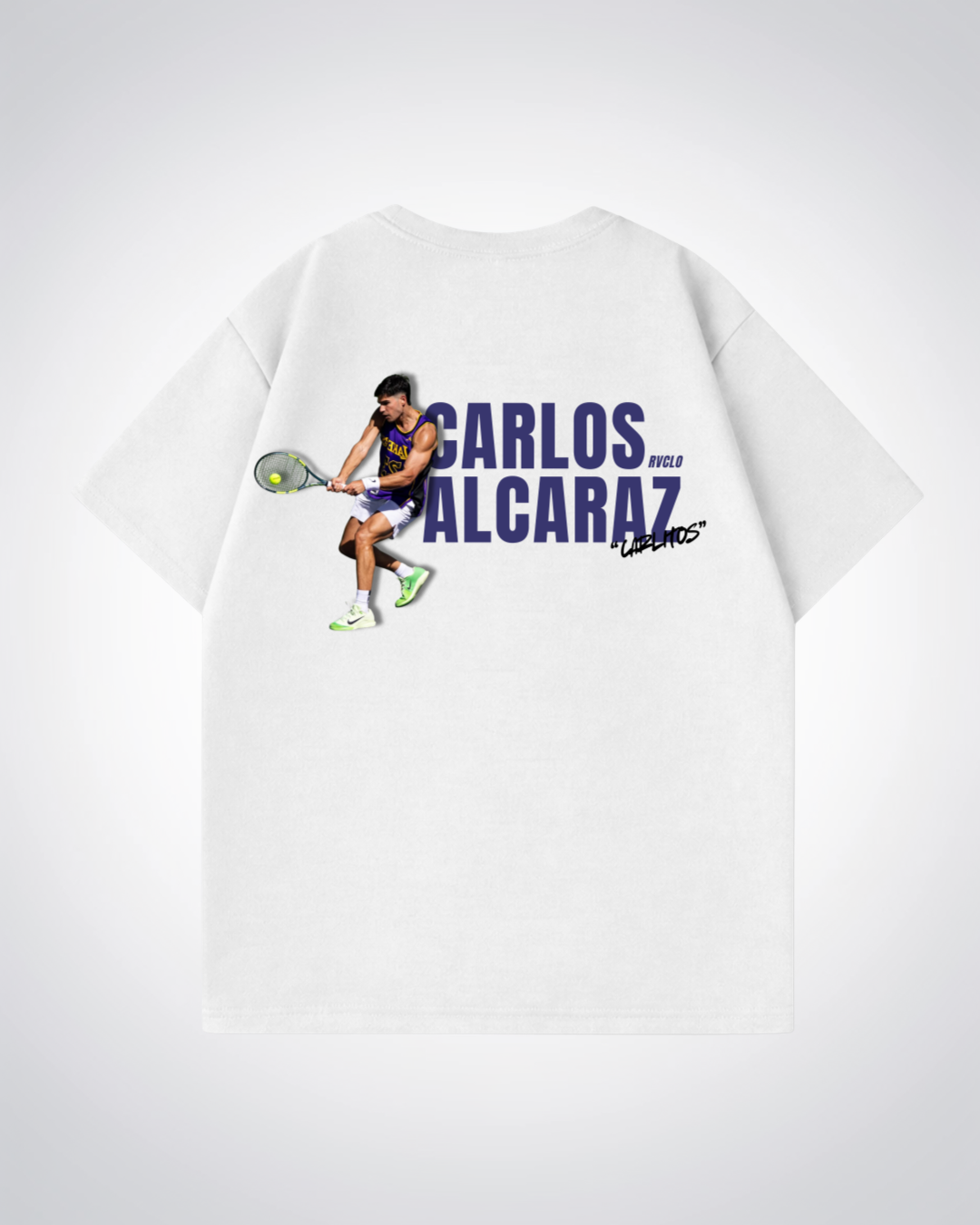 Djokovic Oversized Shirt  - White Back (Designed)