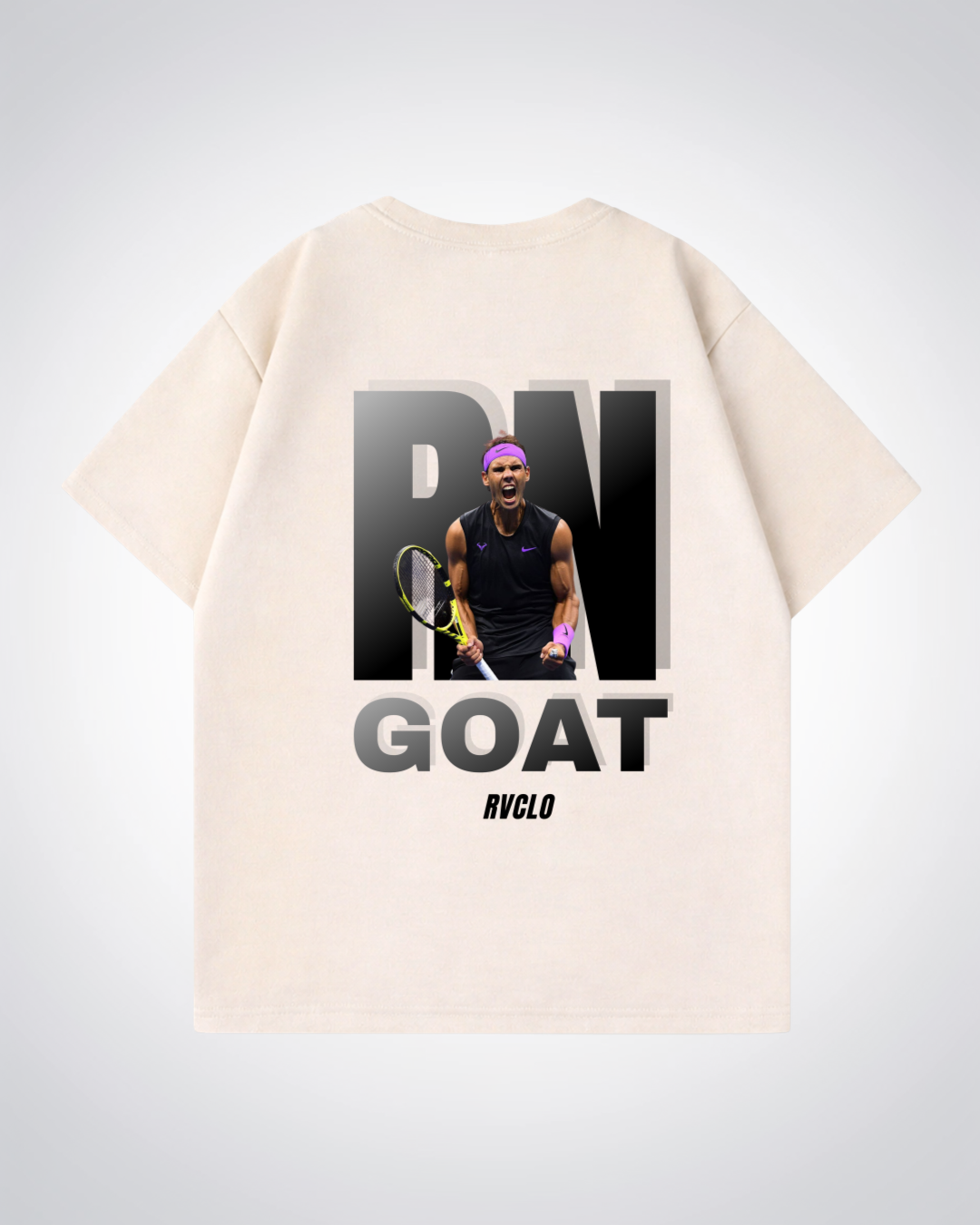 RN "GOAT"  Oversized Shirt  - Beige Back (Designed)