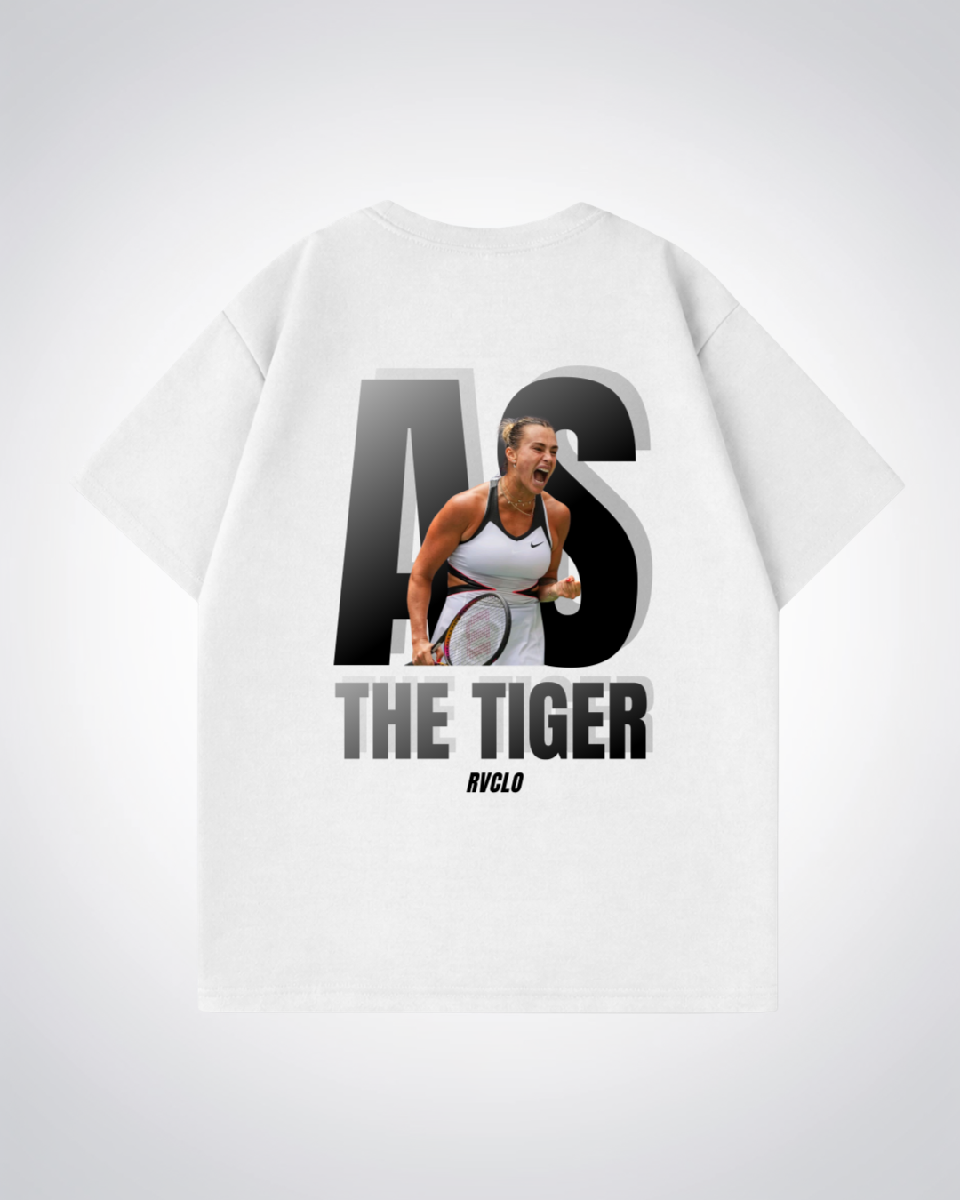 AS "The Tiger"  Oversized Shirt  - White Back (Designed)