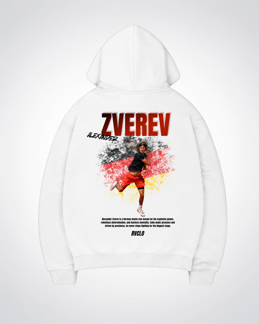 Zverev Oversized Hoodie - White Back (Designed)