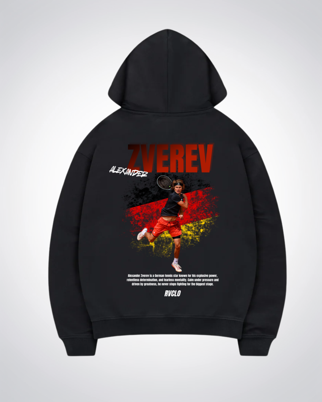 Zverev Oversized Hoodie - Black Back (Designed)