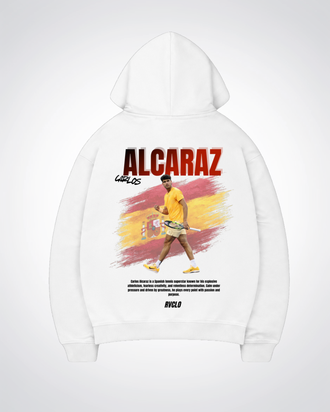 Alcaraz Oversized Hoodie - White Back (Designed)