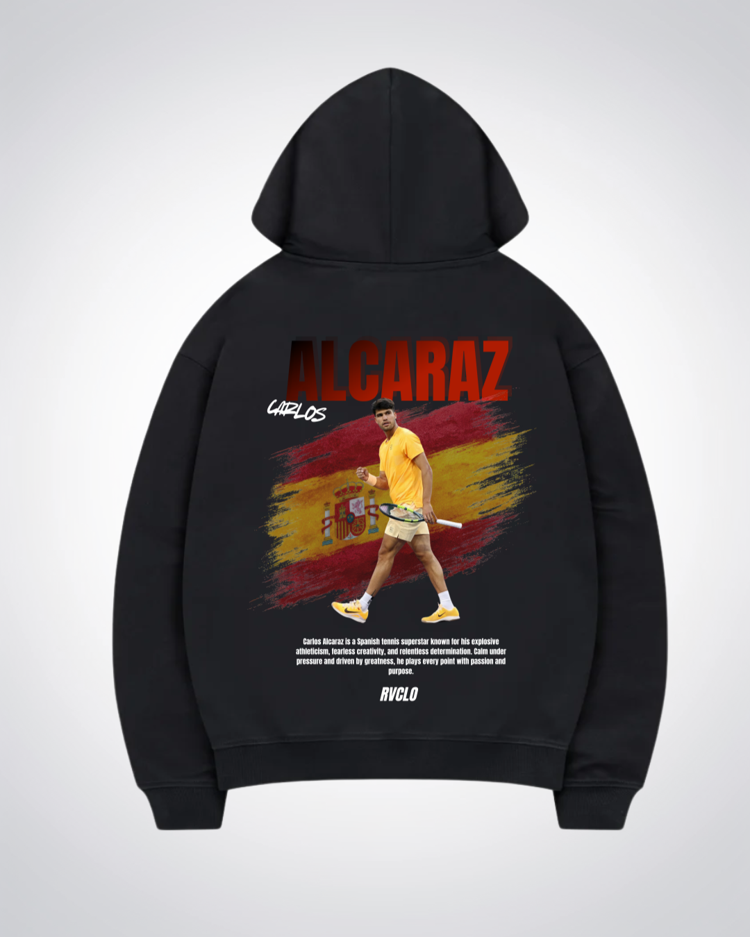 Alcaraz Oversized Hoodie - Black Back (Designed)