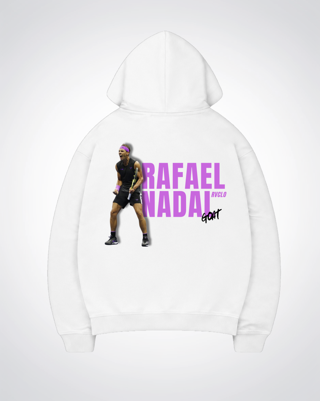 Rafael Nadal Oversized Hoodie - White Back (Designed)