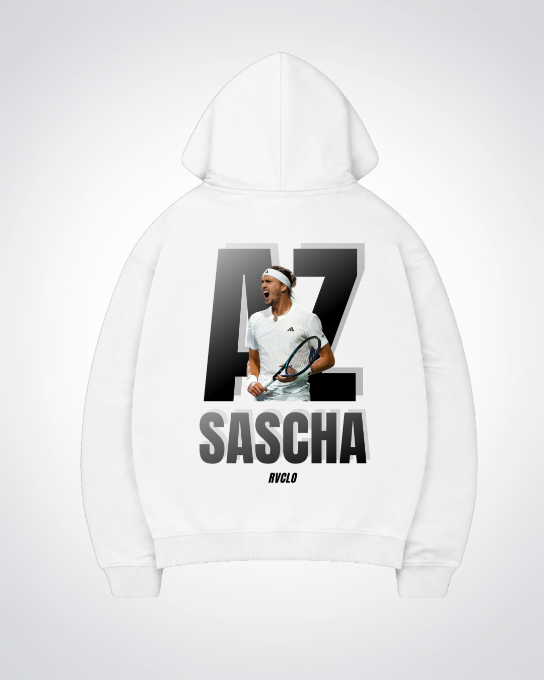 AZ "Sascha"  Oversized Hoodie - White Back (Designed)