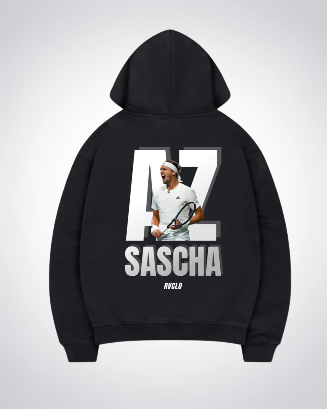AZ "Sascha"  Oversized Hoodie - Black Back (Designed)