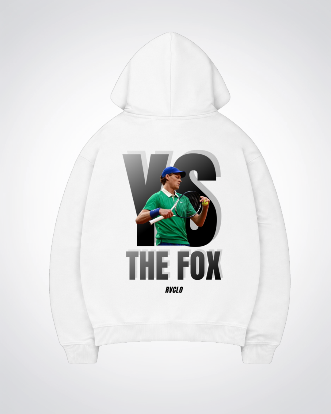 YS "The Fox"  Oversized Hoodie - White Back (Designed)