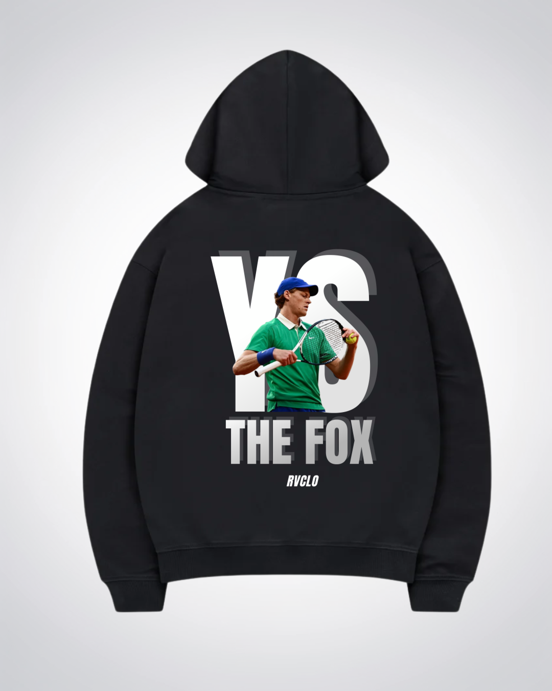YS "The Fox"  Oversized Hoodie - Black Back (Designed)
