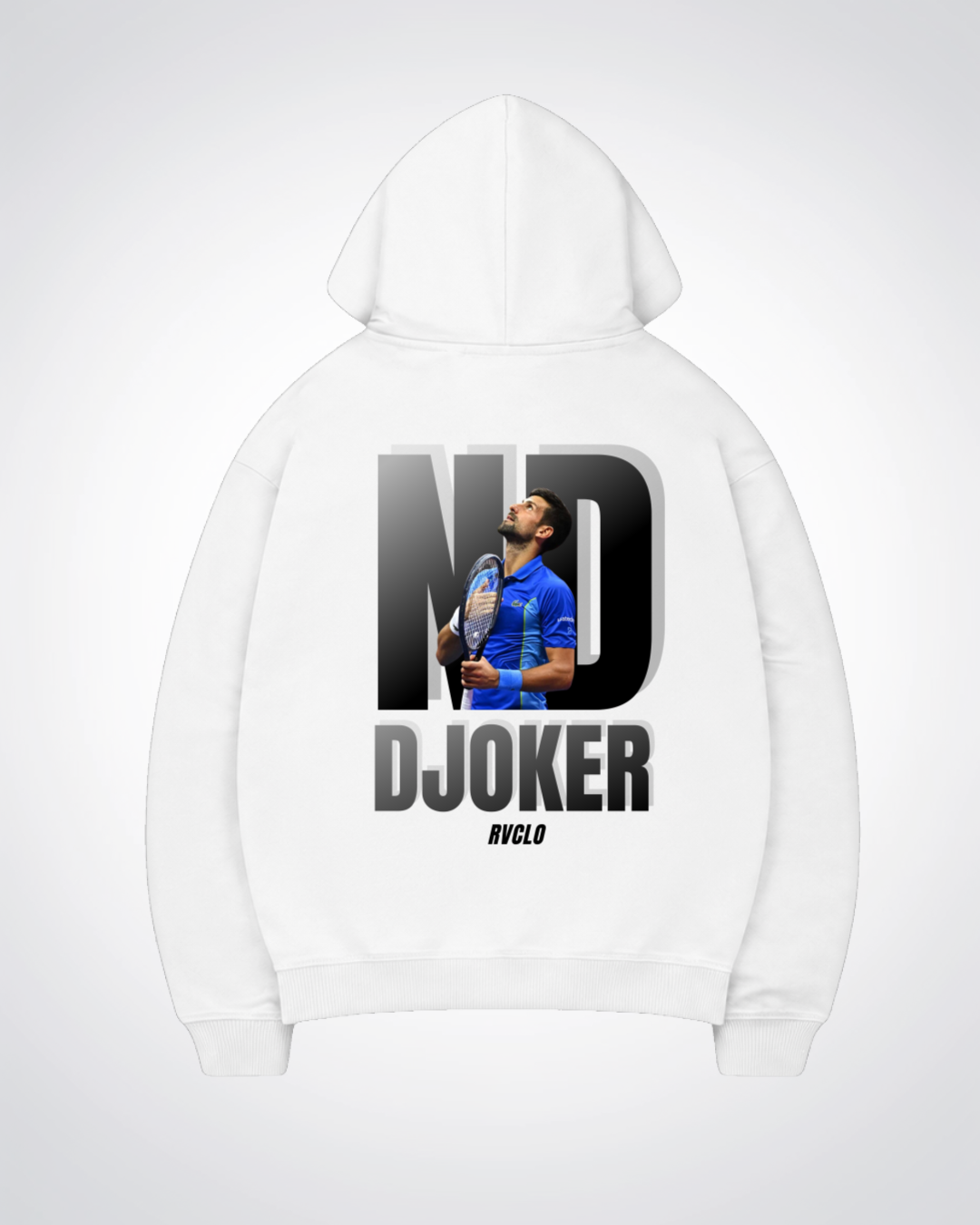 ND "Djoker"  Oversized Hoodie - White Back (Designed)