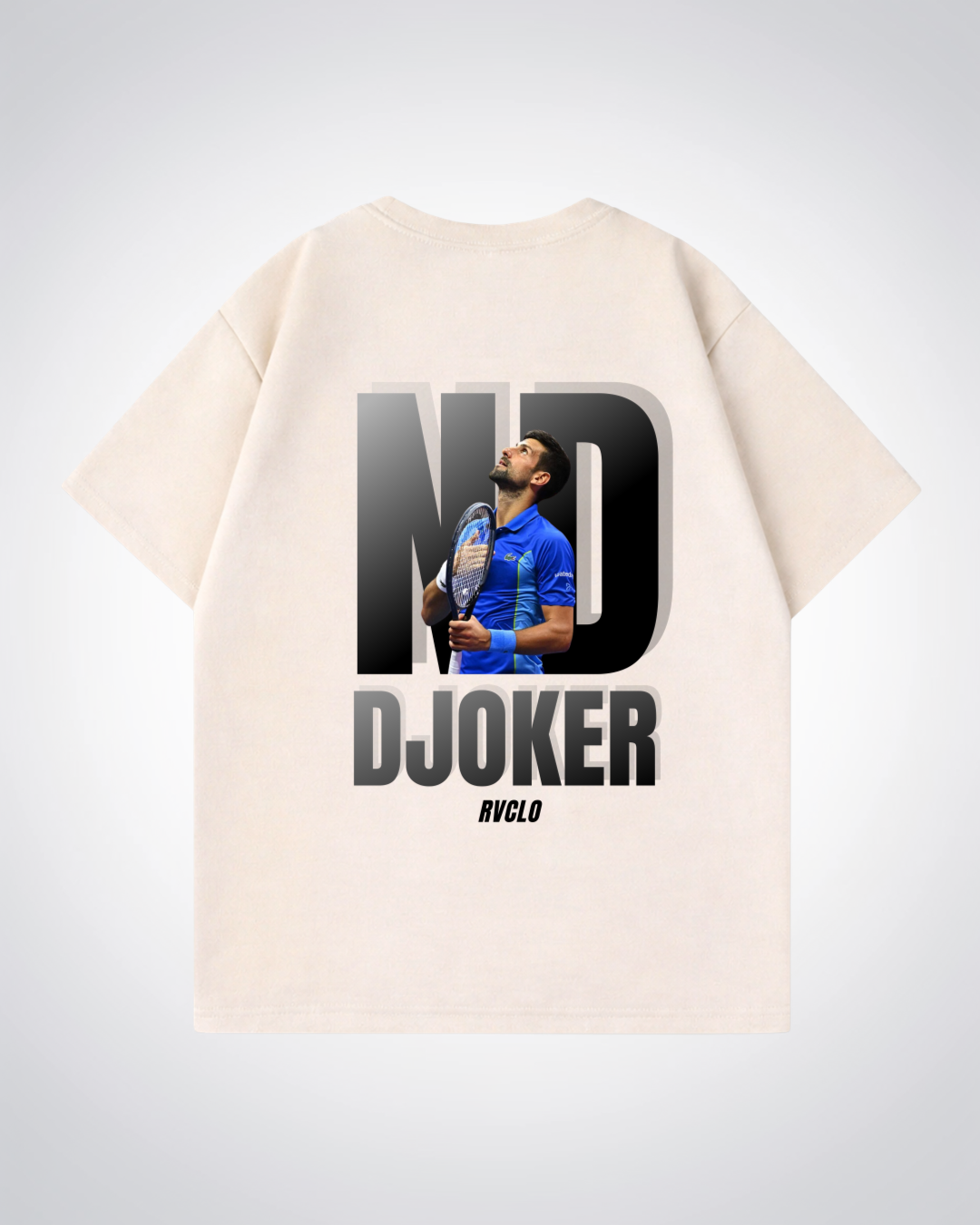 ND "Djoker" Oversized Shirt - Beige Back (Designed)