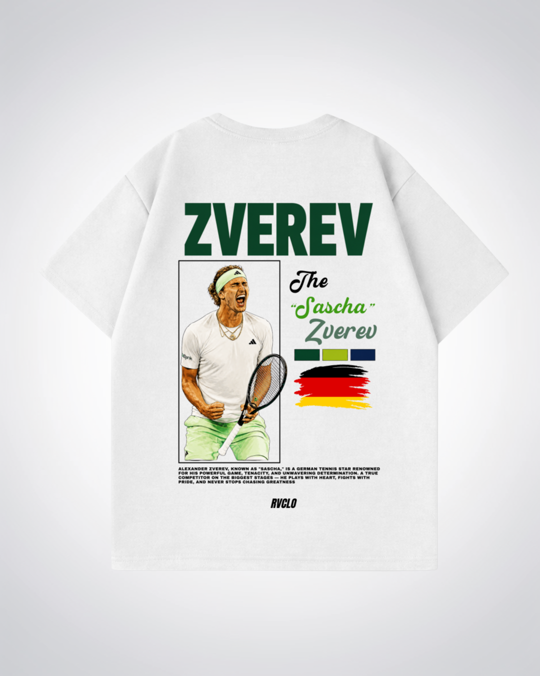 Zverev Oversized Shirt - White Back (Designed)