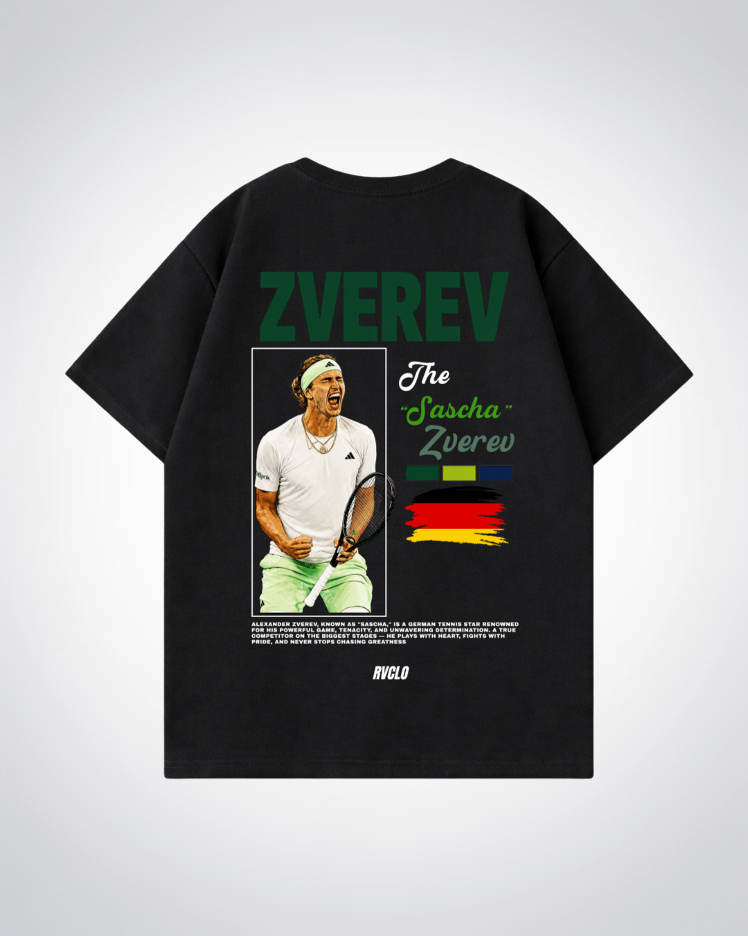 Zverev Oversized Shirt - Black Back (Designed)