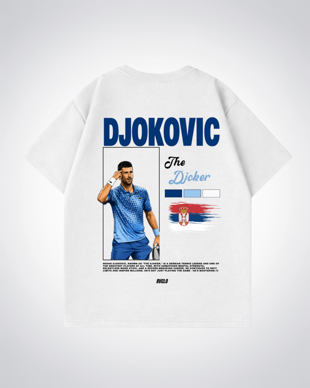 Djokovic Oversized Shirt - White Back (Designed)