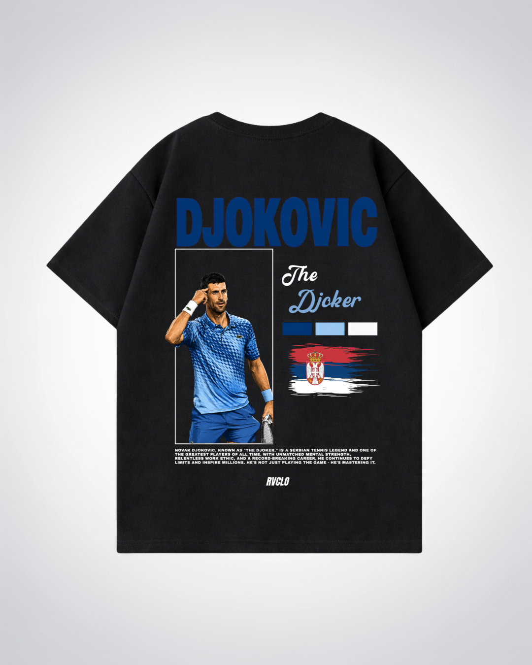 Djokovic Oversized Shirt - Black Back (Designed)