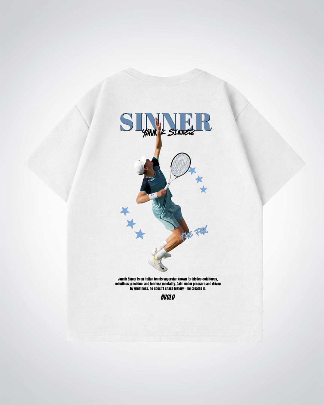Sinner Star Oversized Shirt - White Back (Designed)