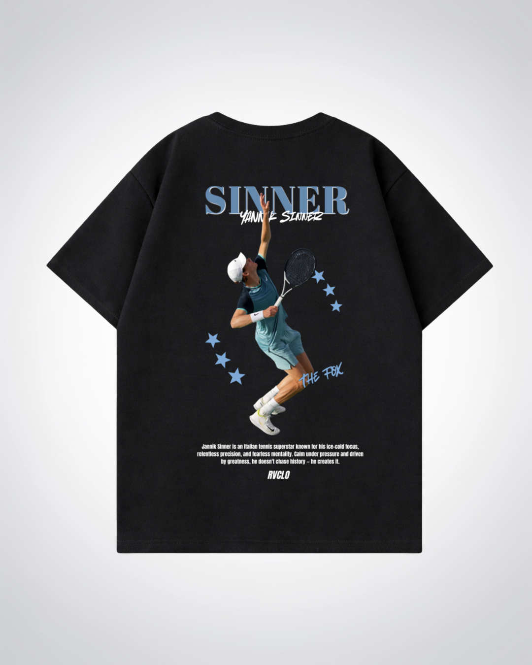 Sinner Star Oversized Shirt - Black Back (Designed)
