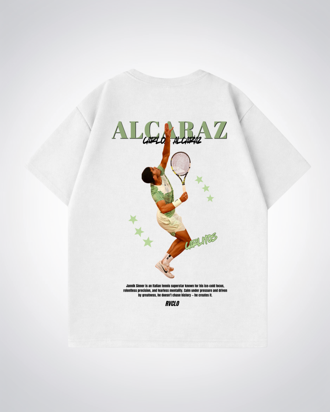 Alcaraz Star Oversized Shirt - White Back (Designed)