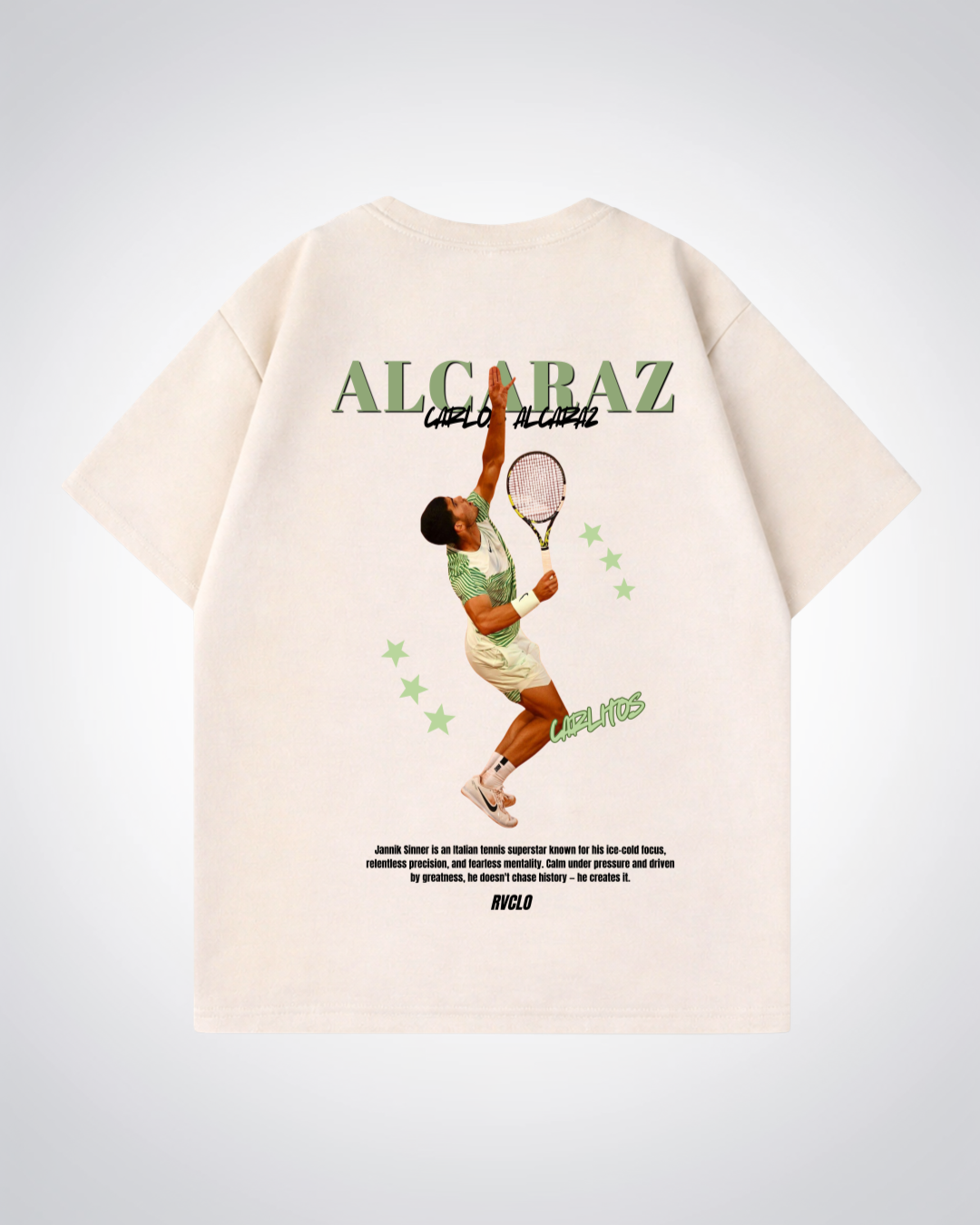 Alcaraz Star Oversized Shirt - Beige Back (Designed)