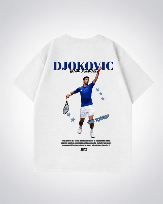 Djokovic Star Oversized Shirt - White Back (Designed)