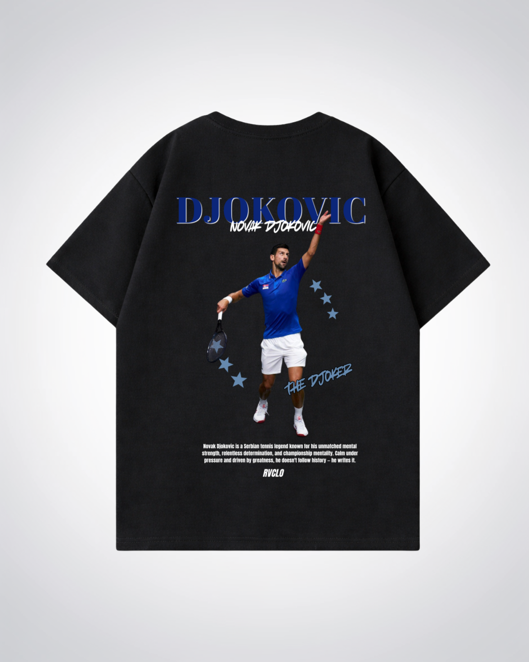 Djokovic Star Oversized Shirt - Black Back (Designed)