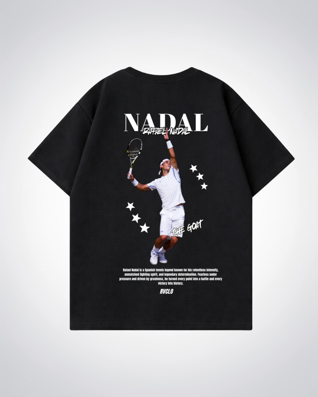 Nadal Star Oversized Shirt - Black Back (Designed)