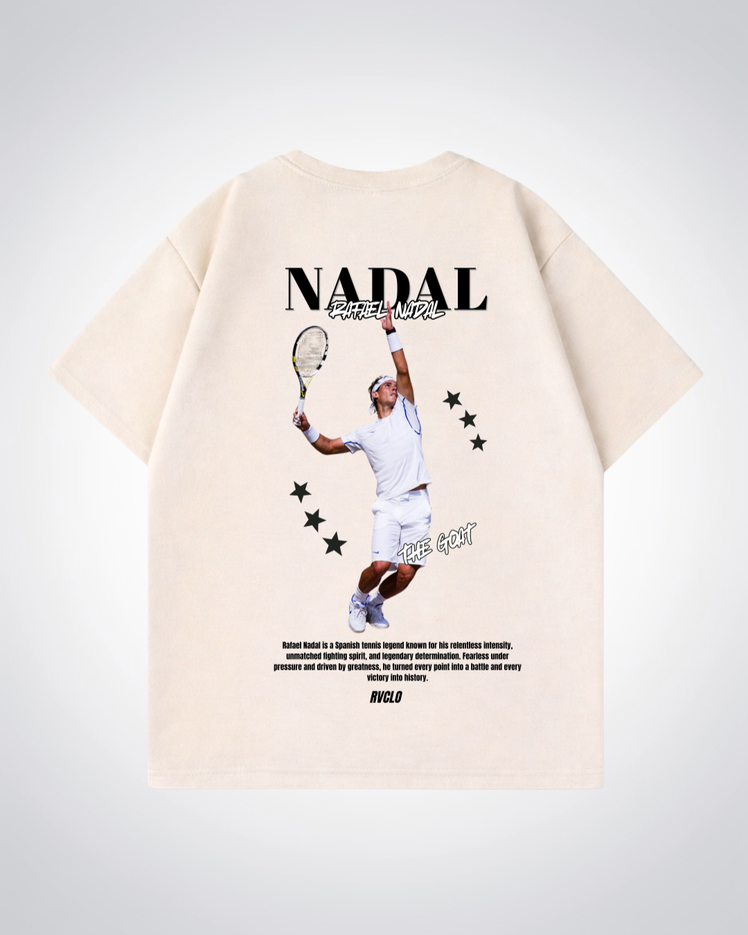 Nadal Star Oversized Shirt - Beige Back (Designed)