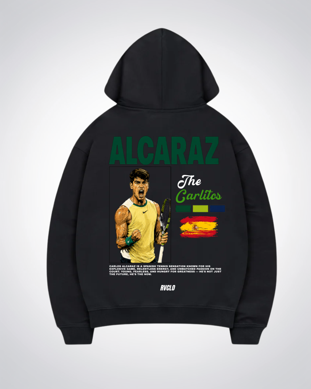 Alcaraz Oversized Hoodie - Black Back (Designed)