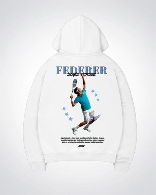 Federer Oversized Hoodie - White Back (Designed)